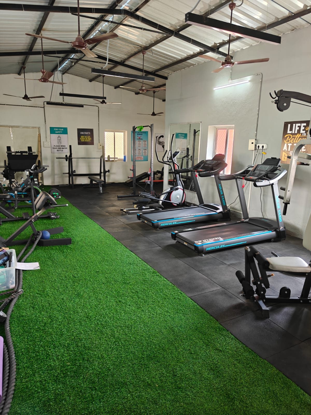 Gym and fitness space